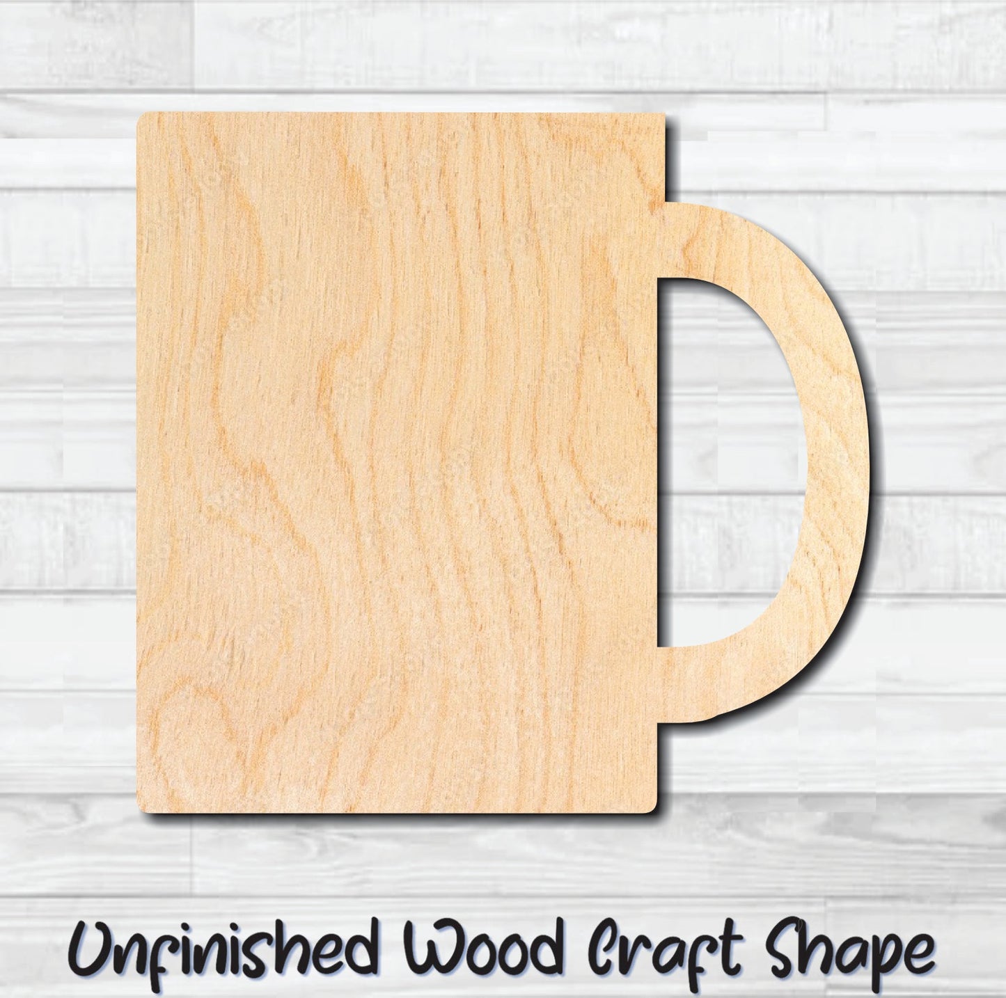 Coffee Tea Cup Mug 8 Unfinished Wood Shape Blank Laser Engraved Cut Out Woodcraft Craft Supply