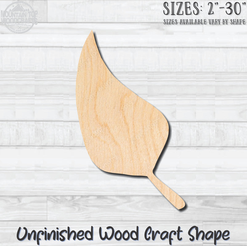 Autumn Leaf 2 Fall Unfinished Wood Shape Blank Laser Engraved Cutout Woodcraft Craft Supply