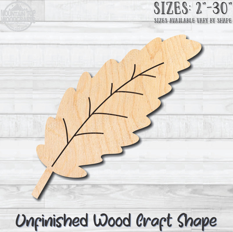 Autumn Leaf 3 Fall Unfinished Wood Shape Blank Laser Engraved Cutout Woodcraft Craft Supply