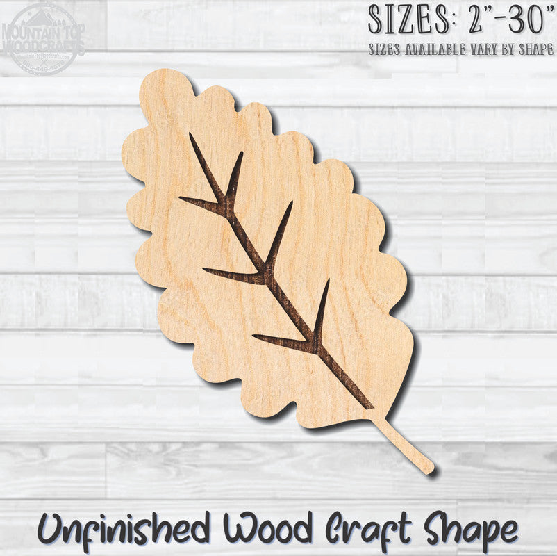 Autumn Leaf 5 Fall Unfinished Wood Shape Blank Laser Engraved Cutout Woodcraft Craft Supply
