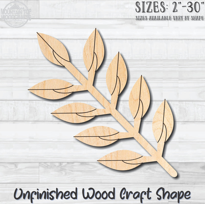 Autumn Leaf 6 Fall Unfinished Wood Shape Blank Laser Engraved Cutout Woodcraft Craft Supply