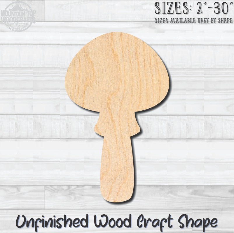 Mushroom 6 Unfinished Wood Shape Blank Laser Engraved Cut Out Woodcraft Craft