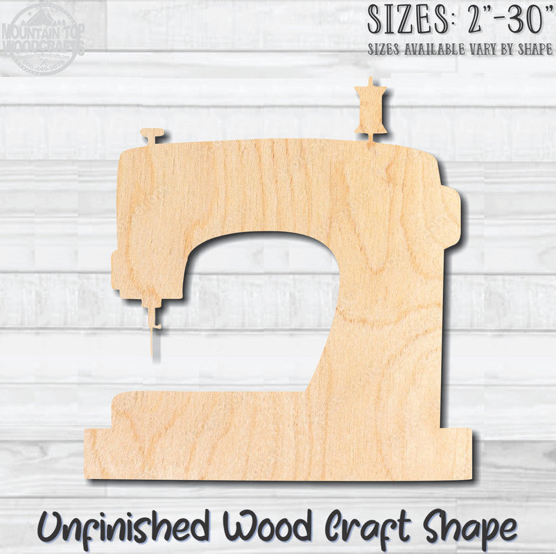 Sewing Machine 5 Unfinished Wood Shape Blank Laser Engraved Cut Out Woodcraft Craft Supply