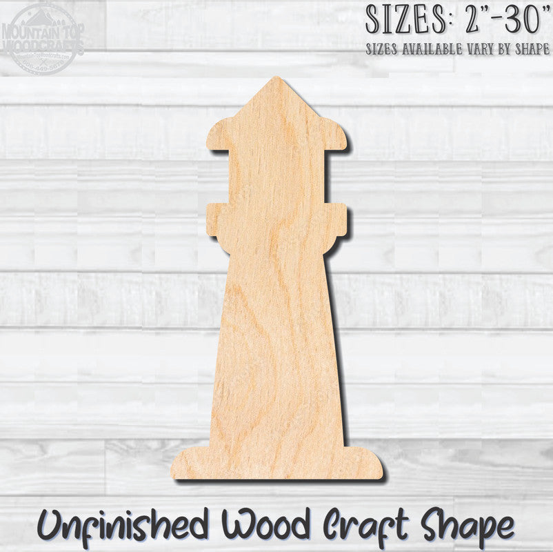 Lighthouse 3 Unfinished Wood Shape Blank Laser Engraved Cutout Woodcraft Craft Supply