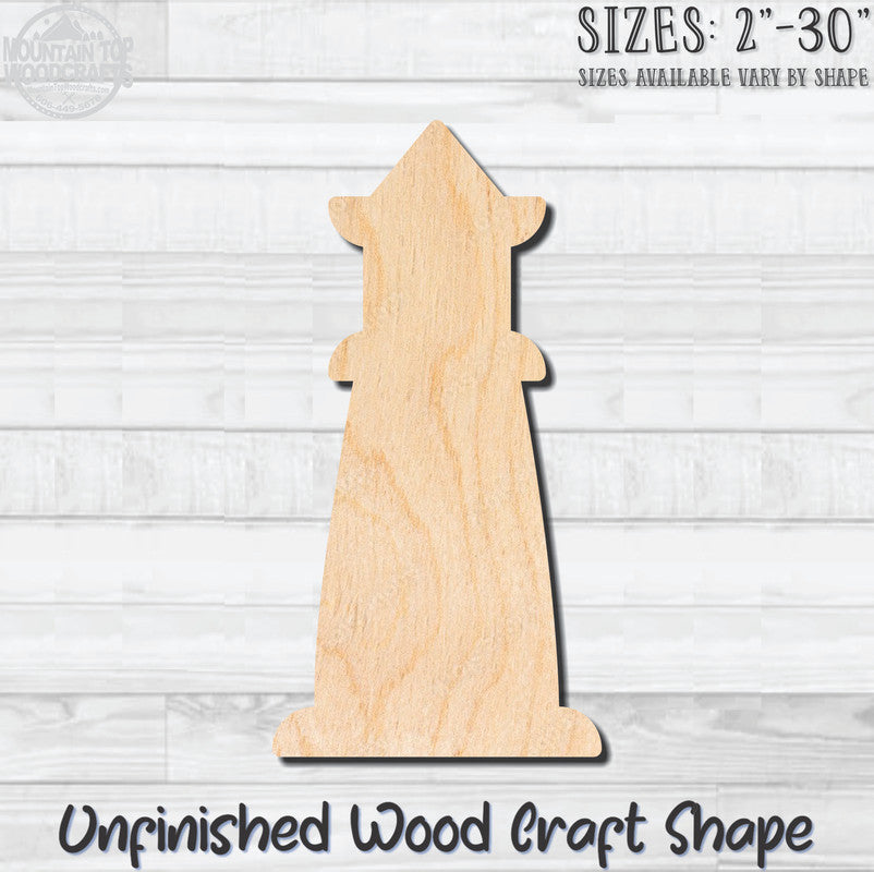Lighthouse 5 Unfinished Wood Shape Blank Laser Engraved Cutout Woodcraft Craft Supply