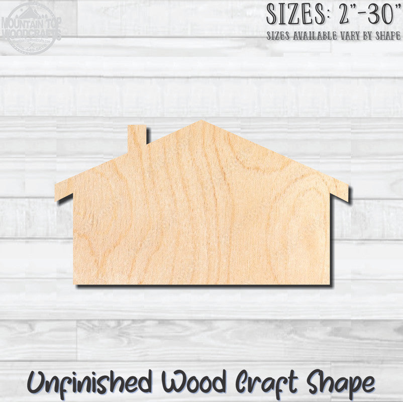 House Home Real Estate 2 Unfinished Wood Shape Blank Laser Engraved Cutout Woodcraft Craft Supply