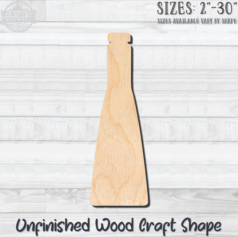 Wine Liquor Beer Bottle 2 Unfinished Wood Shape Blank Laser Engraved Cut Out Woodcraft Craft Supply