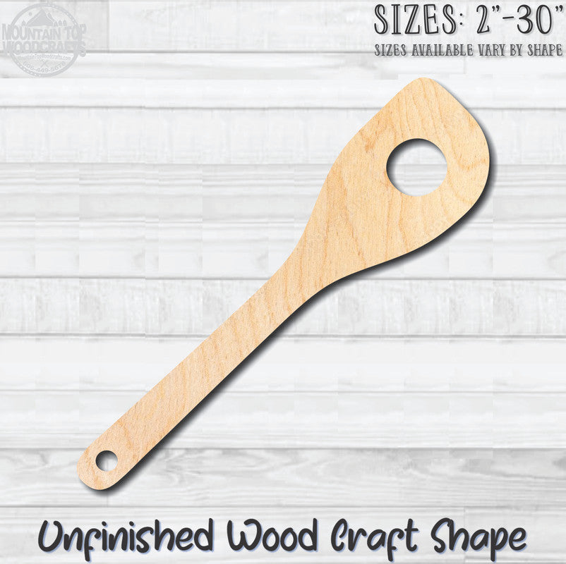 Serving Spoon Kitchen 2 Unfinished Wood Shape Blank Laser Engraved Cut Out Woodcraft Craft Supply