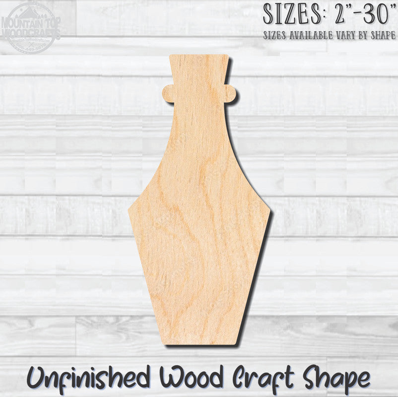 Bottle Carafe 8 Unfinished Wood Shape Blank Laser Engraved Cutout Woodcraft Craft Supply