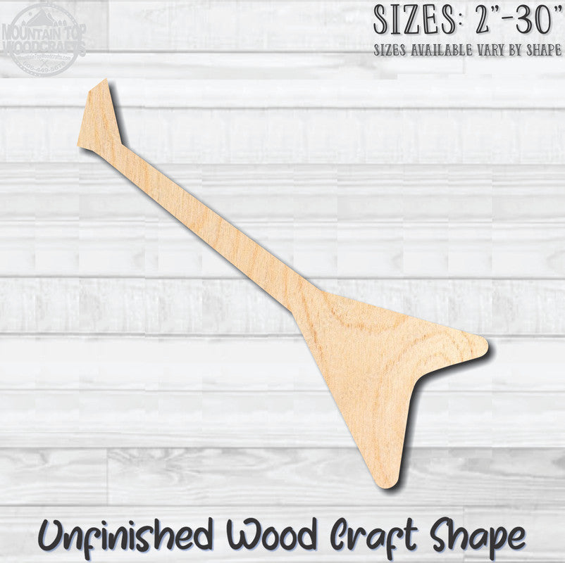 Guitar 1 Unfinished Wood Shape Blank Laser Engraved Cutout Woodcraft Craft Supply