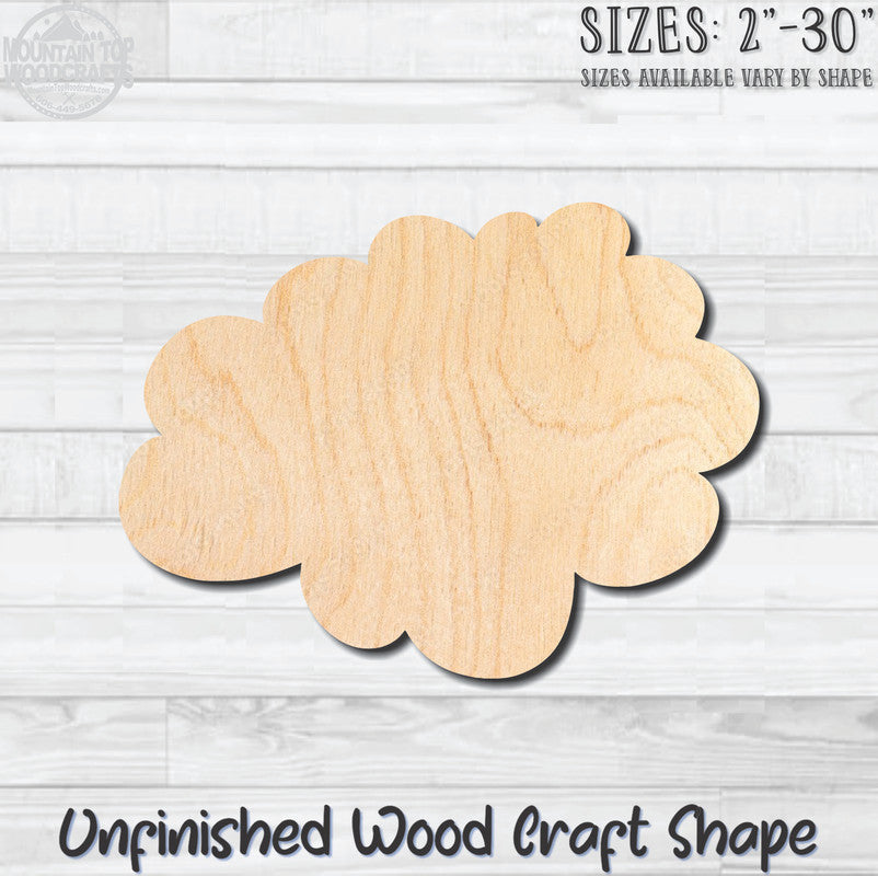 Cloud 8 Unfinished Wood Shape Blank Laser Engraved Cutout Woodcraft Craft Supply