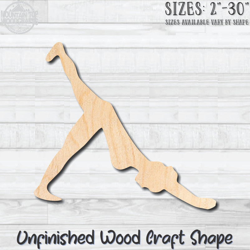 Yoga Position 6 Unfinished Wood Shape Blank Laser Engraved Cut Out Woodcraft Craft Supply