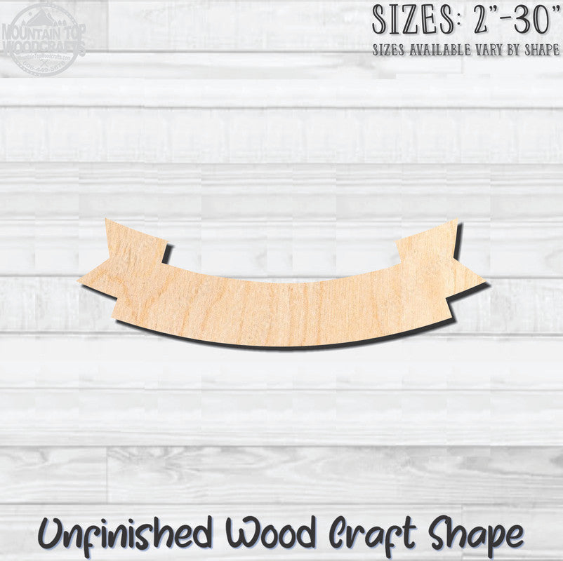 Banner Swag 23 Unfinished Wood Shape Blank Laser Engraved Cutout Woodcraft Craft Supply