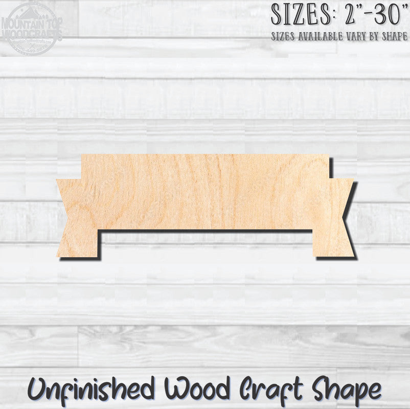 Banner Swag 27 Unfinished Wood Shape Blank Laser Engraved Cutout Woodcraft Craft Supply