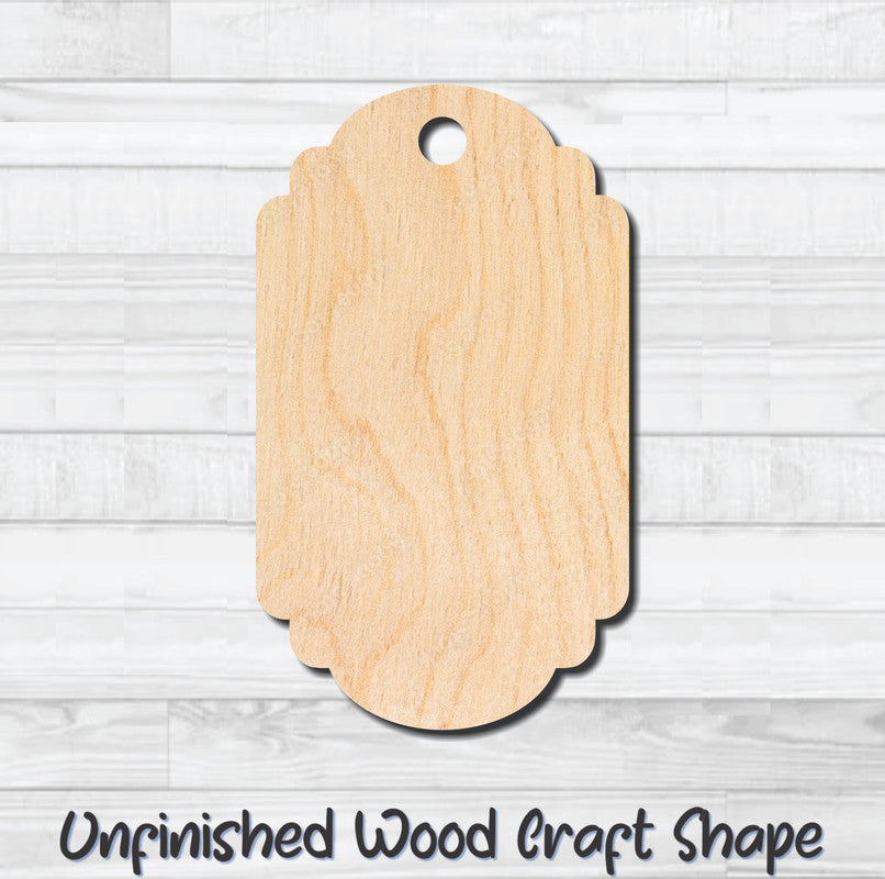 Gift Tag 83 Hang Tag Unfinished Wood Shape Blank Laser Cutout Woodcraft Craft Supply