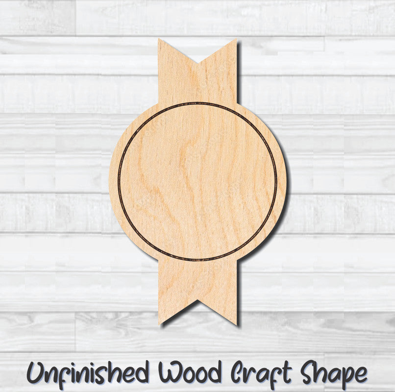Award Ribbon 10 Unfinished Wood Shape Blank Laser Engraved Cutout Woodcraft Craft Supply