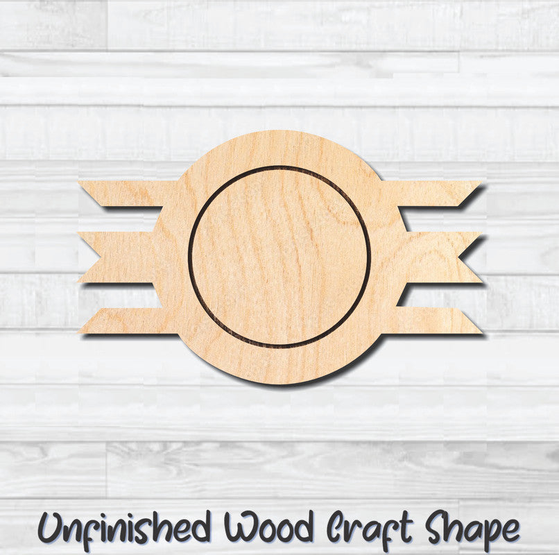 Award Ribbon 1 Unfinished Wood Shape Blank Laser Engraved Cutout Woodcraft Craft Supply
