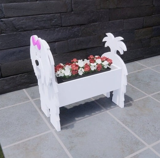 Coton de Tulear Dog Planter - Wooden Planter Box - DIY Kit - Realistic Dog Garden Plant Holder