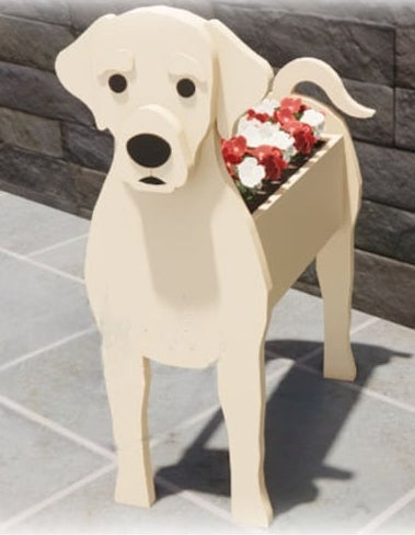 Labrador Retriever Dog Planter - Wooden Planter Box - DIY Kit - Realistic Dog Garden Plant Holder