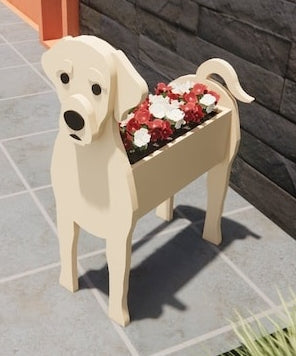 Labrador Retriever Dog Planter - Wooden Planter Box - DIY Kit - Realistic Dog Garden Plant Holder