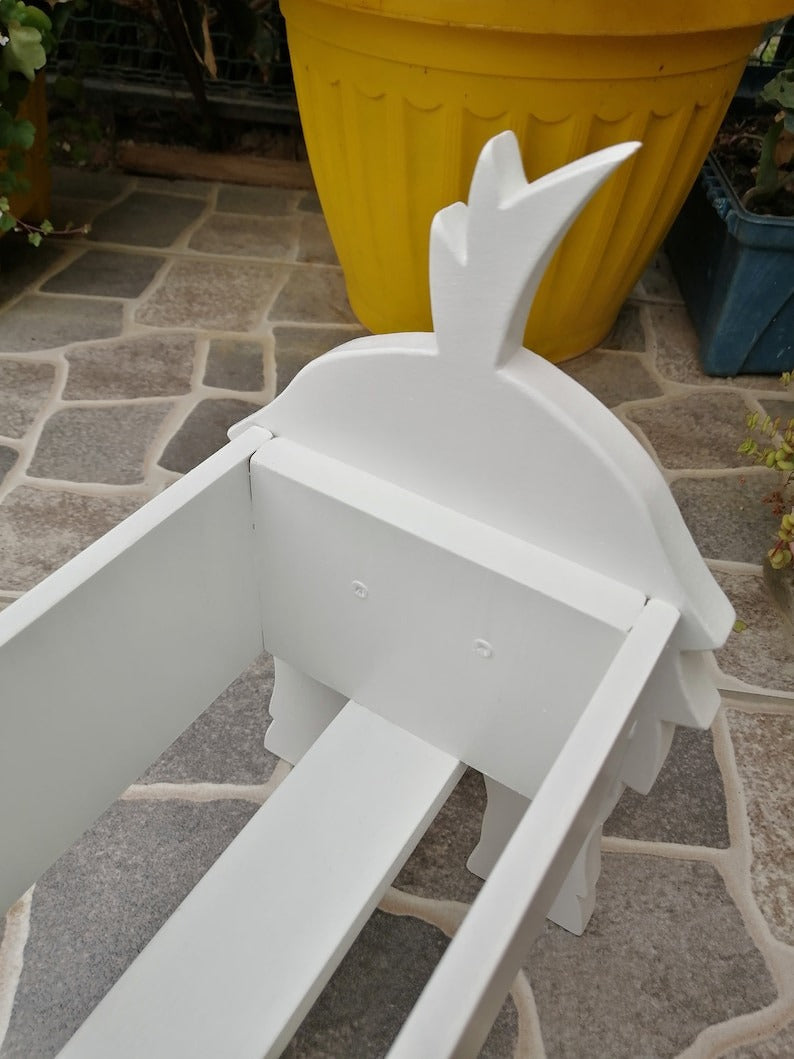 Maltese Dog Planter - Wooden Planter Box - DIY Kit - Realistic Dog Garden Plant Holder