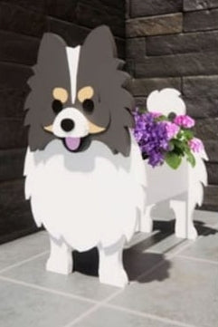 Pomeranian Dog Planter - Wooden Planter Box - DIY Kit - Realistic Dog Garden Plant Holder