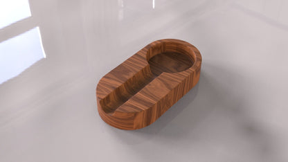 Round Ashtray - Cigar Ashtrays - Large Luxury Ashtray For Outdoors - Rustic Wooden Ashtray