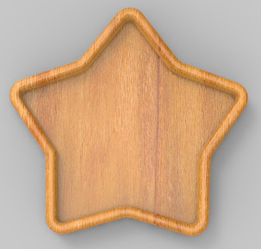 Star Plate CatchAll Tray ~ Acrylic Inlay Router Template Plexiglass Woodworking Guide