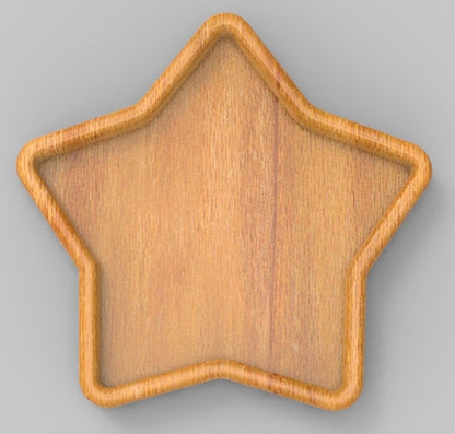 Star Plate CatchAll Tray ~ Acrylic Inlay Router Template Plexiglass Woodworking Guide