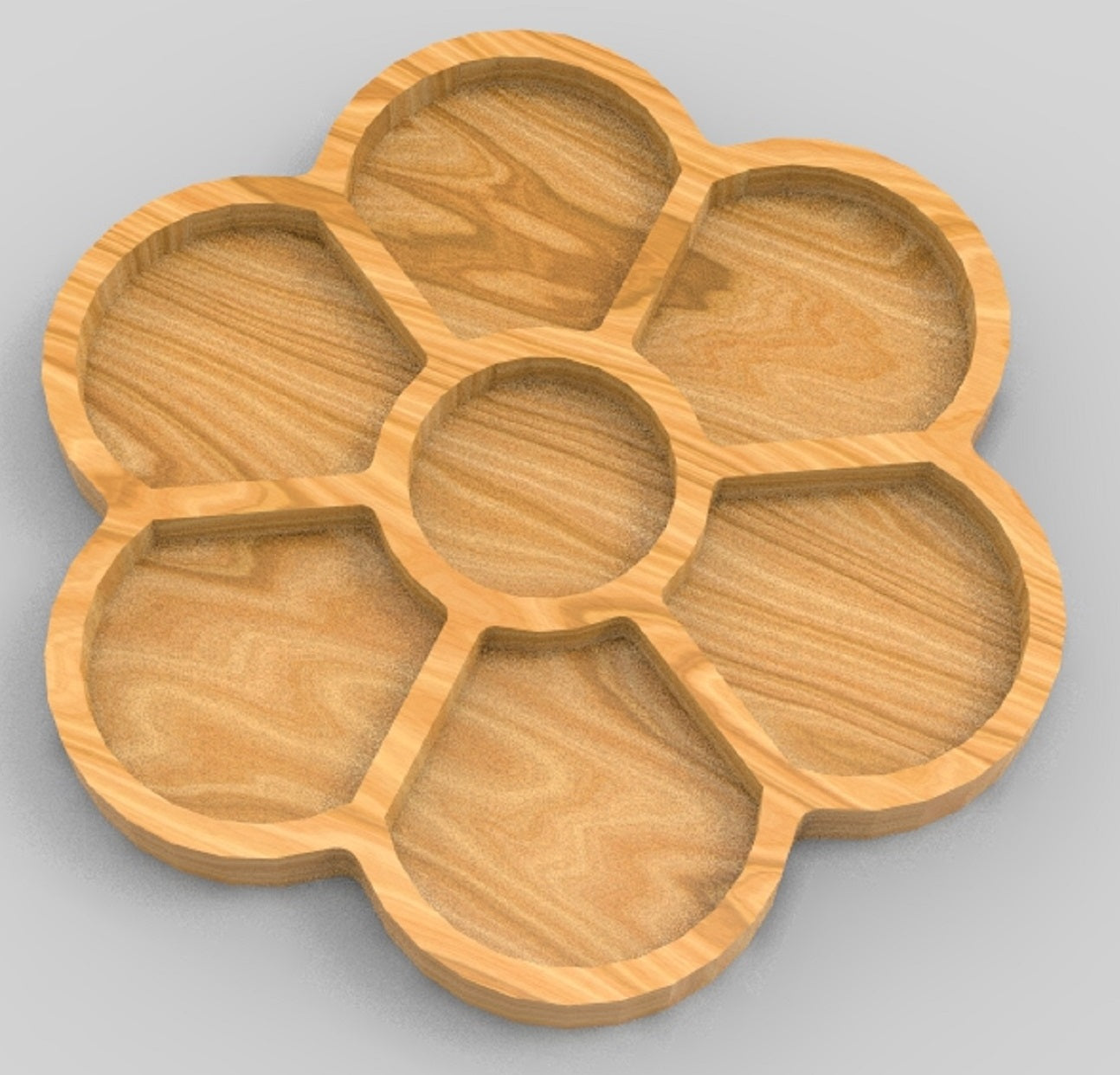 Flower Tray ~ 2 Sizes ~ Acrylic Inlay Router Template Plexiglass Woodworking Guide