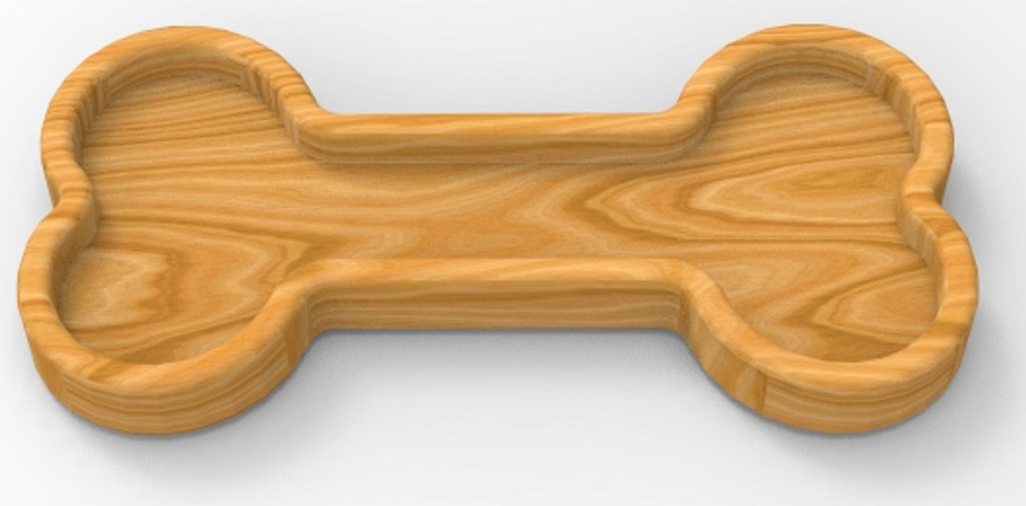 Dog Bone CatchAll Tray ~ Acrylic Inlay Router Template Plexiglass Woodworking Guide