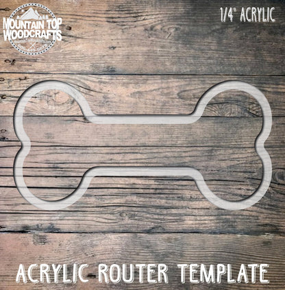 Dog Bone CatchAll Tray ~ Acrylic Inlay Router Template Plexiglass Woodworking Guide