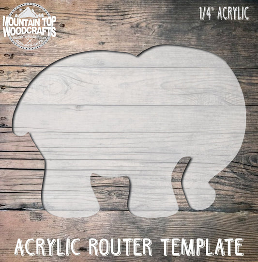 Elephant Cutting Charcuterie Board Acrylic Router Template Plexiglass Wood Template