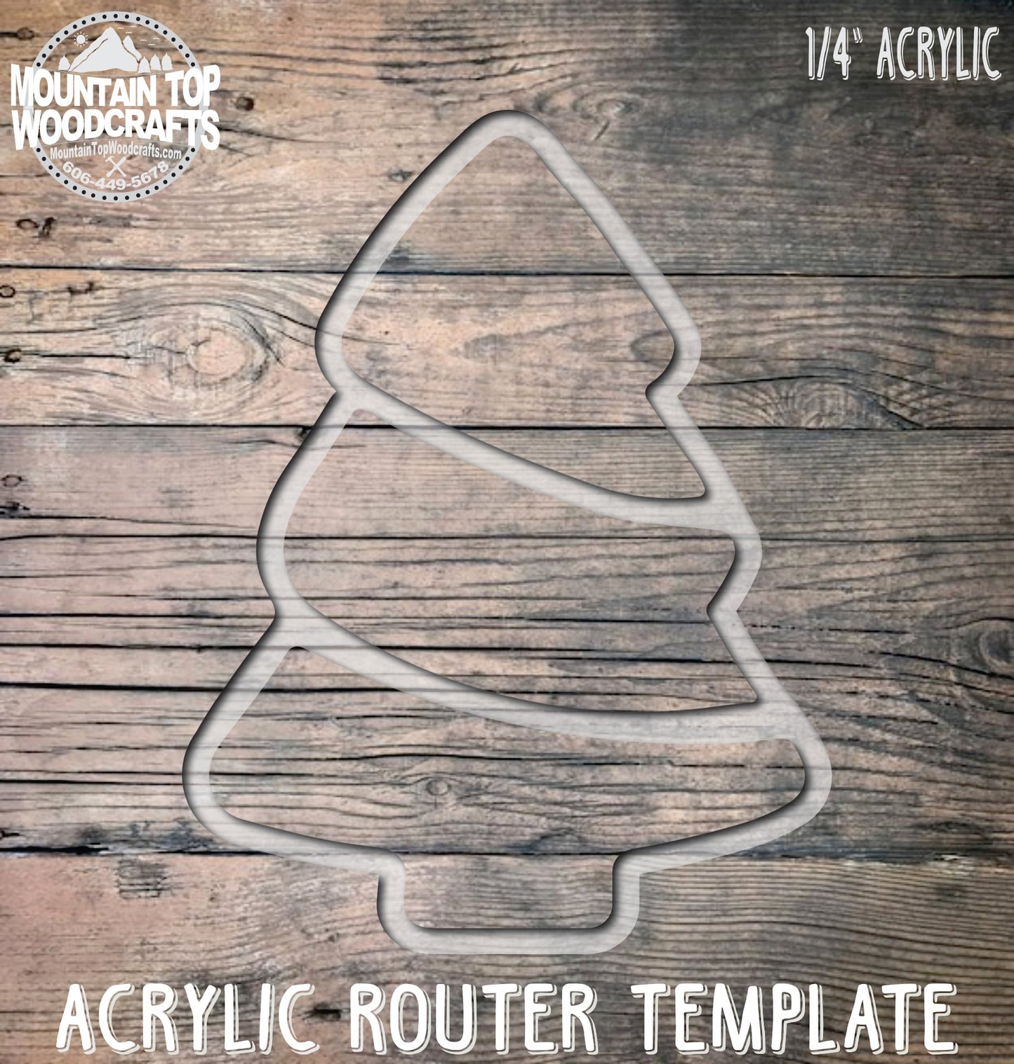 Christmas Tree Holiday Plate Tray 3 ~ Acrylic Inlay Router Template Plexiglass Woodworking Guide