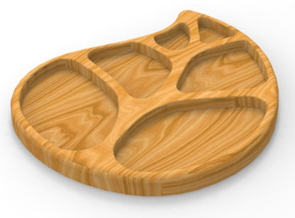 Autumn Leaf Plate Tray 2 ~ Acrylic Inlay Wood Router Template Plexiglass Woodworking Guide