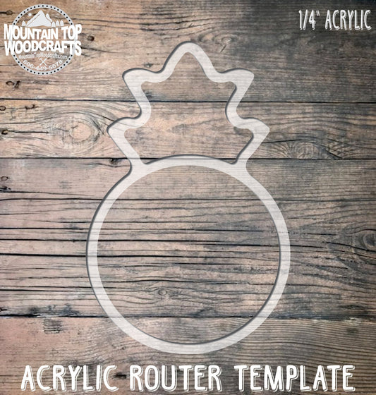 Pineapple Plate Tray ~ Acrylic Inlay Router Template Plexiglass Woodworking Guide
