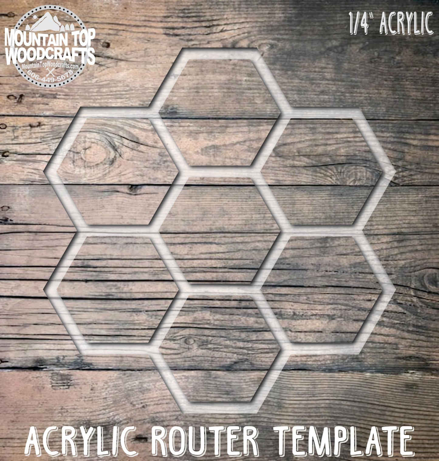 Honeycomb Plate Tray ~ Acrylic Inlay Wood Router Template Plexiglass Woodworking Guide