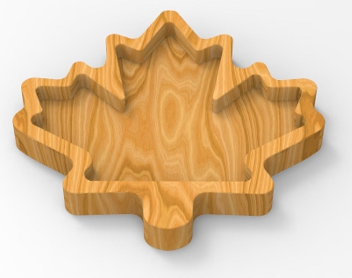 Maple Leaf Canada Plate Tray ~ Acrylic Inlay Router Template Plexiglass Woodworking Guide