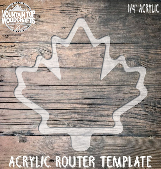 Maple Leaf Canada Plate Tray ~ Acrylic Inlay Router Template Plexiglass Woodworking Guide