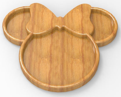 Minnie Mouse Plate Tray ~ Acrylic Inlay Router Template Plexiglass Woodworking Guide