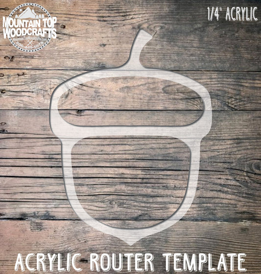 Acorn Tray ~ Acrylic Inlay Wood Router Template Plexiglass Woodworking Guide