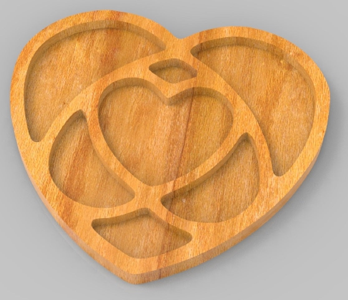 Heart Celtic Tray ~ Acrylic Inlay Wood Router Template Plexiglass Woodworking Guide