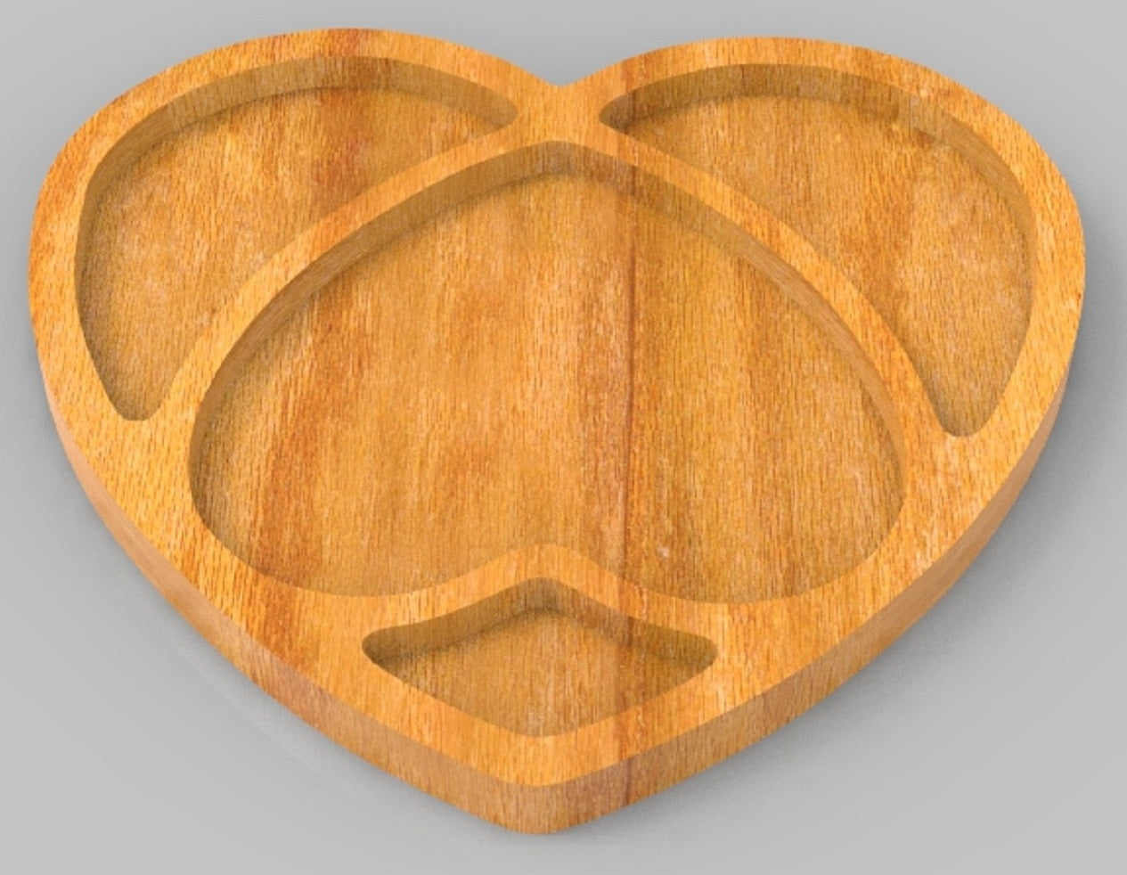 Heart Double Tray ~ Acrylic Inlay Wood Router Template Plexiglass Woodworking Guide