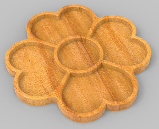 Heart Clover Tray ~ Acrylic Inlay Wood Router Template Plexiglass Woodworking Guide