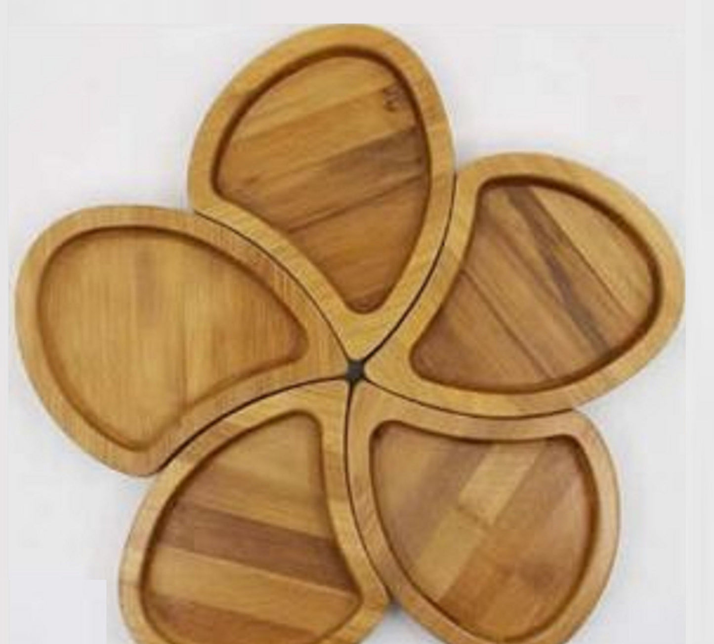 Flower Petal Interlocking Tray ~ Acrylic Inlay Wood Router Template Plexiglass Woodworking Guide