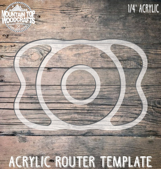 Curvy Large Tray ~ Acrylic Inlay Wood Router Template Plexiglass Woodworking Guide