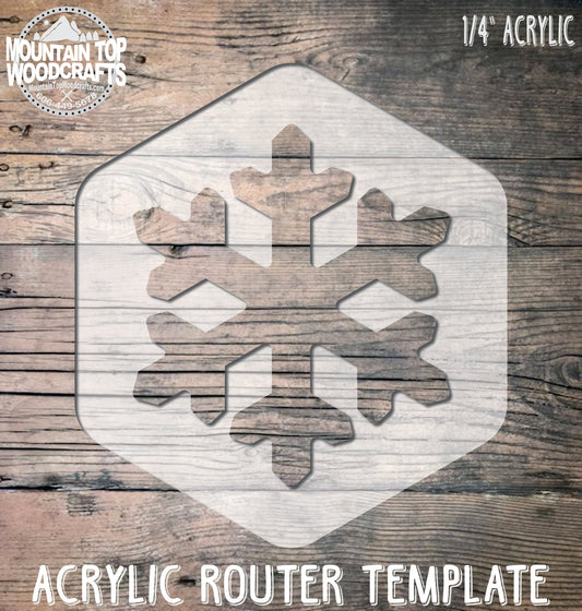 Snowflake CatchAll Tray ~ Acrylic Inlay Wood Router Template Plexiglass Woodworking Guide