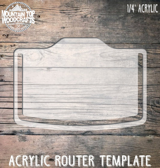 Steak Plate ~ Acrylic Inlay Wood Router Template Plexiglass Woodworking Guide