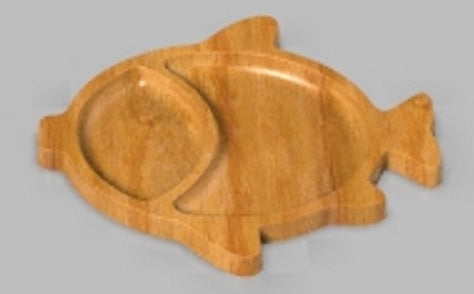 Fish Tray Plate ~ Acrylic Inlay Wood Router Template Plexiglass Woodworking Guide