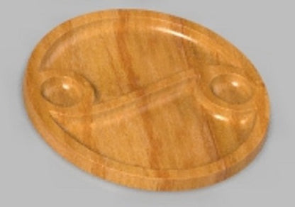 Round 4 Section Tray ~ Acrylic Inlay Wood Router Template Plexiglass Woodworking Guide